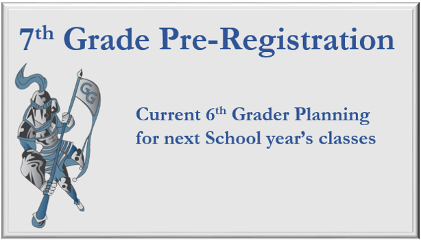 7th Grade Registration Header 7th Grade Registration Header